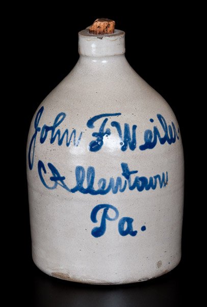 Allentown, PA Script Jug by Fulper, Flemington, NJ (1 of 1)