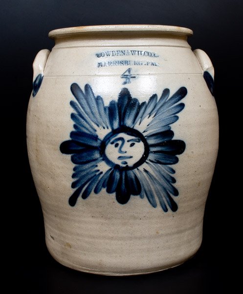 COWDEN & WILCOX / HARRISBURG, PA Stoneware Starface Jar (1 of 1)