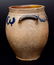 C. CROLIUS / NEW-YORK Stoneware Jar with Cobalt Drape - 2