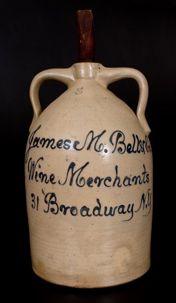 5 Gal. Stoneware Jug with Script Broadway (New York) (1 of 1)