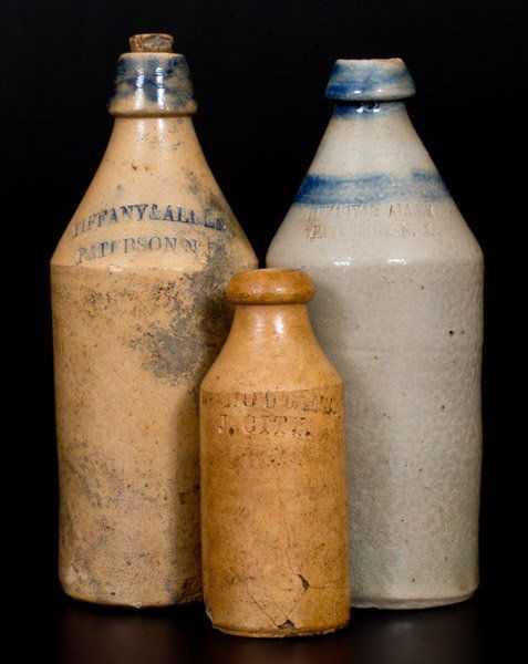 Lot of Three: Stoneware Bottles with NJ Advertising (1 of 1)
