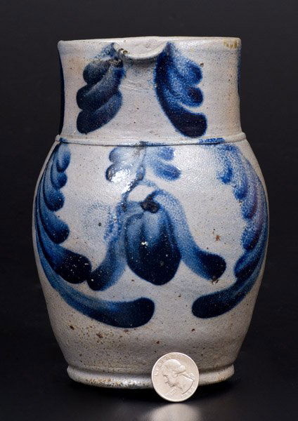 Rare and Fine Quart-Sized Baltimore Stoneware Pitcher (1 of 4)