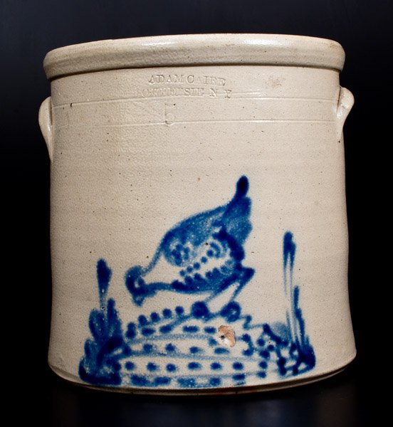 Five-Gallon ADAM CAIRE / PO'KEEPSIE N Y Stoneware Crock (1 of 1)