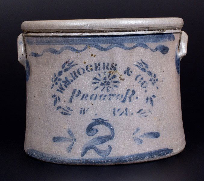 Scarce Two-Gallon Proctor, WV Advertising Stoneware (1 of 1)