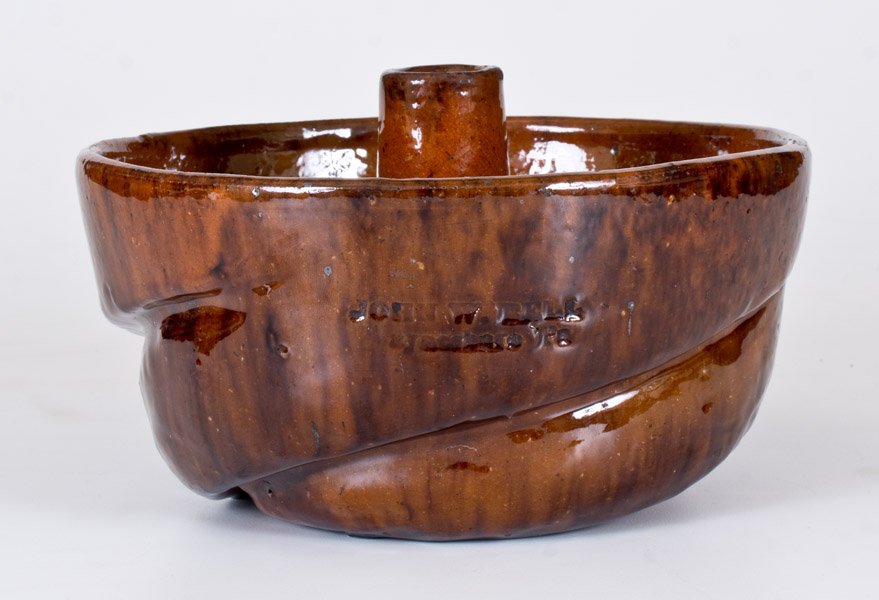 Glazed "JOHN W. BELL / Waynesboro, Pa. Redware Turk's (1 of 3)