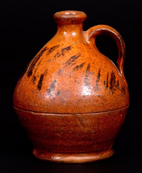 Small-Sized New England Redware Jug, c1820 (1 of 3)