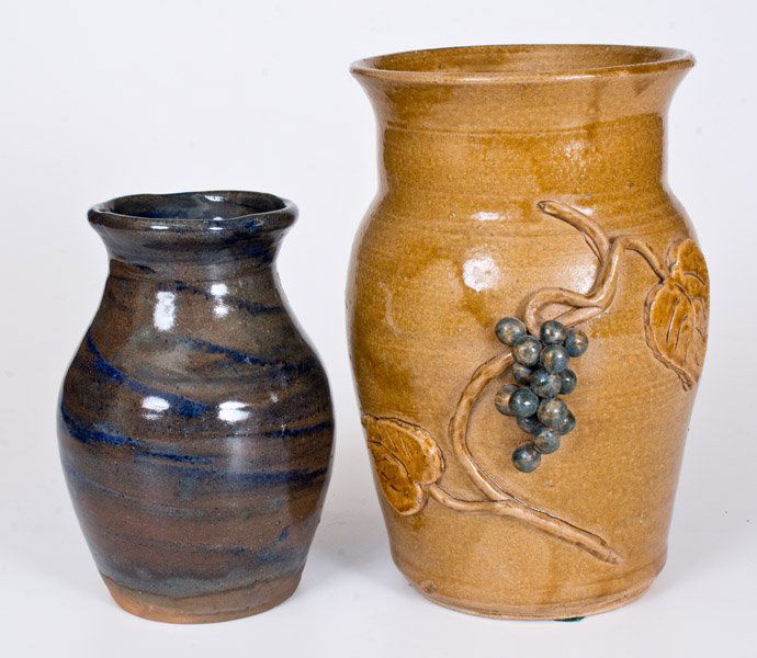 Two Southern Stoneware Vases, NC and SC origin, late (1 of 3)