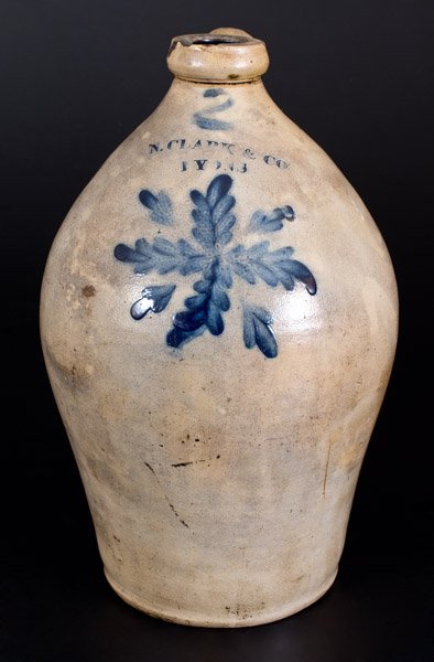 2 Gal. N. CLARK & CO. / LYONS Stoneware Jug (1 of 1)