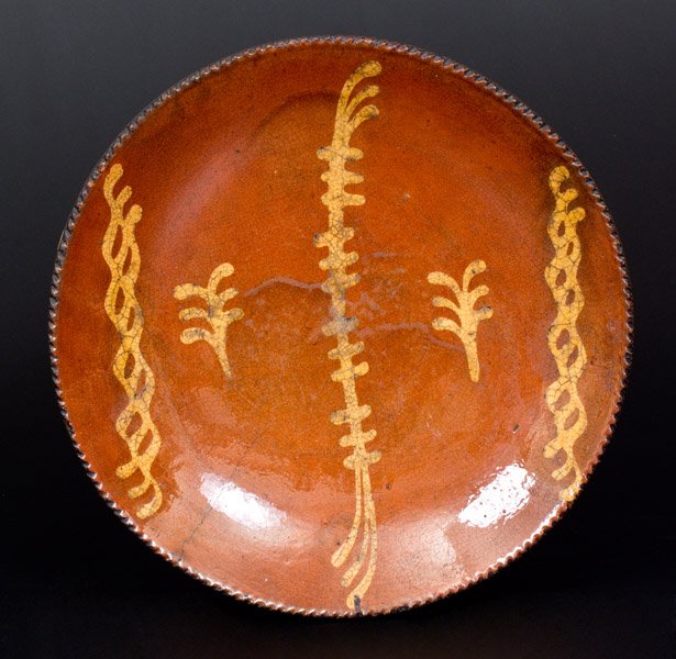 Slip-Decorated Redware Plate, probably Philadelphia (1 of 1)