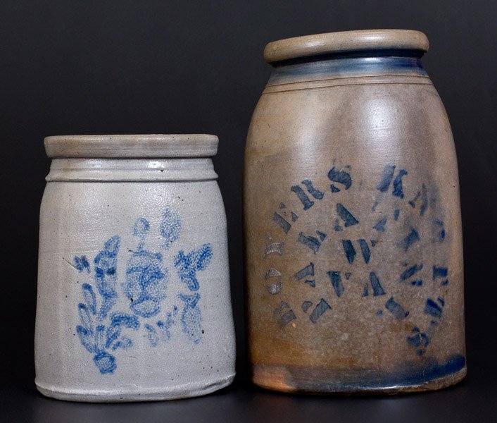 Lot of Two: Stoneware Jars, BOYERS & KNOTTS / PALATINE, (1 of 1)