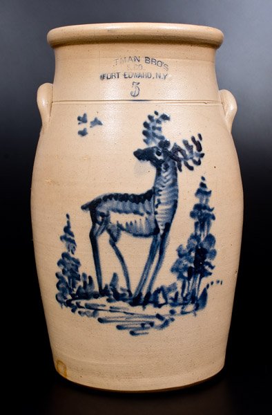 Very Rare OTTMAN BROS & CO / FORT EDWARD, NY Stoneware (1 of 1)