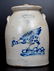3 Gal. TROY, N.Y. POTTERY Stoneware Lidded Jar with