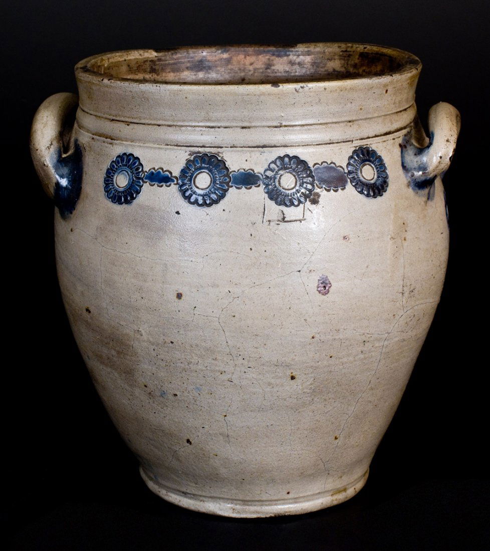 Unusual attrib. Crolius, Manhattan Stoneware Jar w/ (1 of 5)