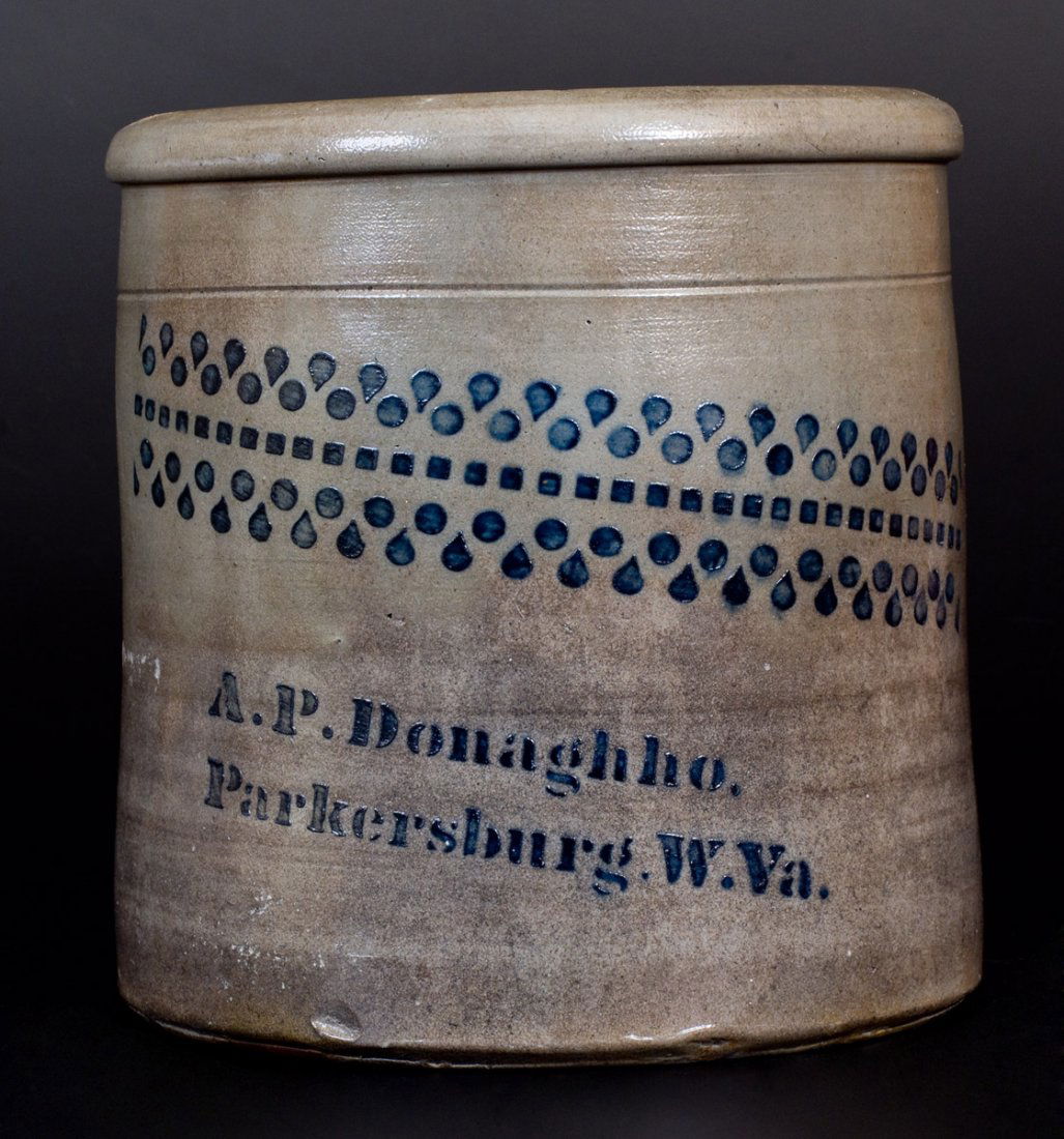 A. P. Donaghho / Parkersburg, W. Va. Stoneware Jar with (1 of 1)
