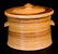 Rare Large-Sized J. BELL Redware Lidded Cake Crock w/