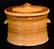 Rare Large-Sized J. BELL Redware Lidded Cake Crock w/ - 3
