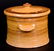 Rare Large-Sized J. BELL Redware Lidded Cake Crock w/ - 4
