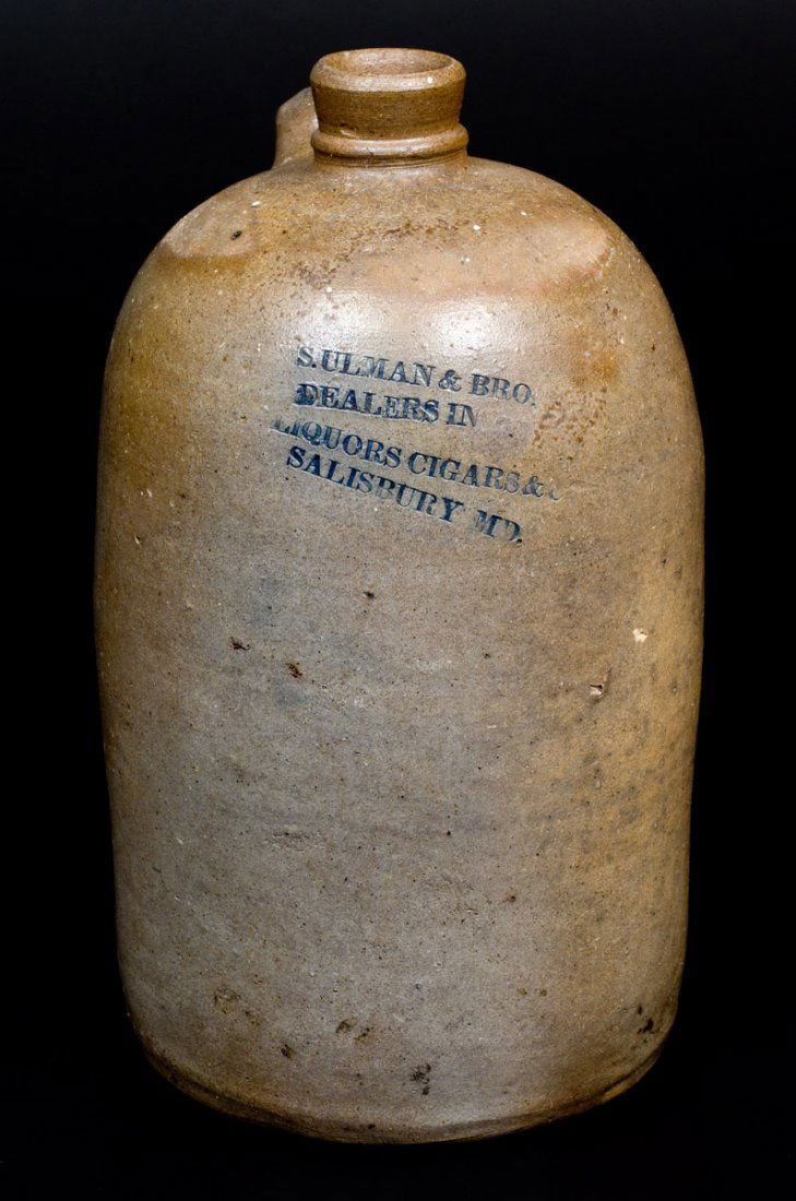 Baltimore Stoneware Jug with Impressed SALISBURY, MD (1 of 2)