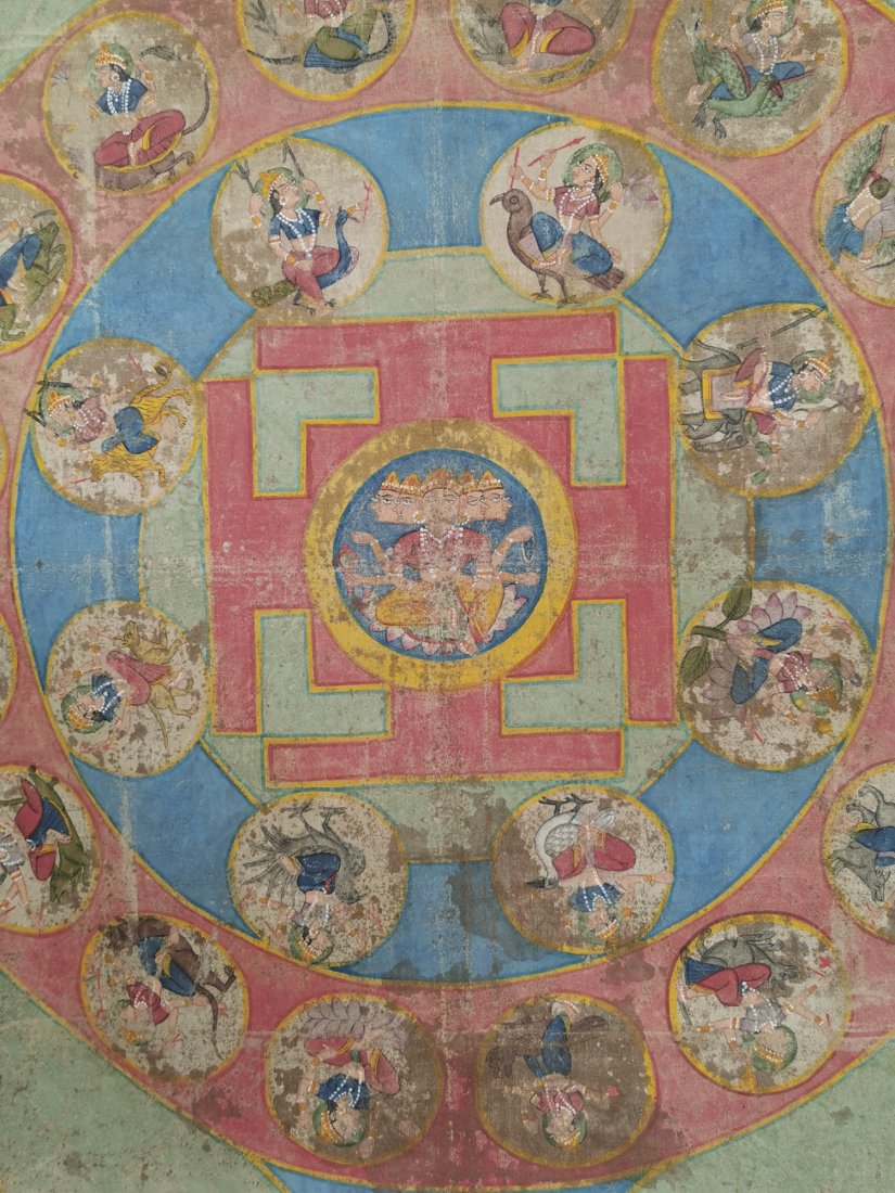 Old Pichwai Tantric Indian Painting Jain Iconography 3 (1 of 9)