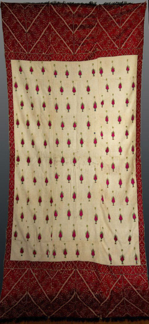 Antique Nuristan / Swat Valley Wedding Phulkari Shawl (1 of 8)