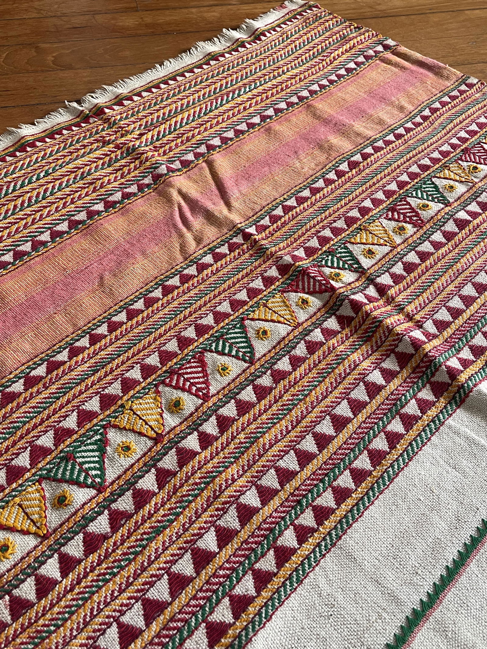 Vintage Indian Orissa Odisha Gond Tribal Shawl (1 of 16)