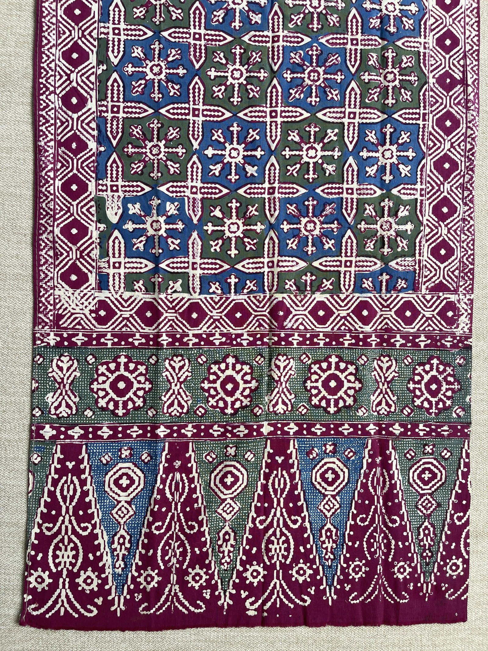 Vintage Batik Textile with Patola Motif (1 of 15)