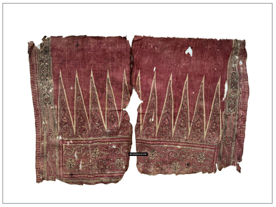 Pair - Antique Indian Trade Textile Print Toraja Fragment (1 of 11)