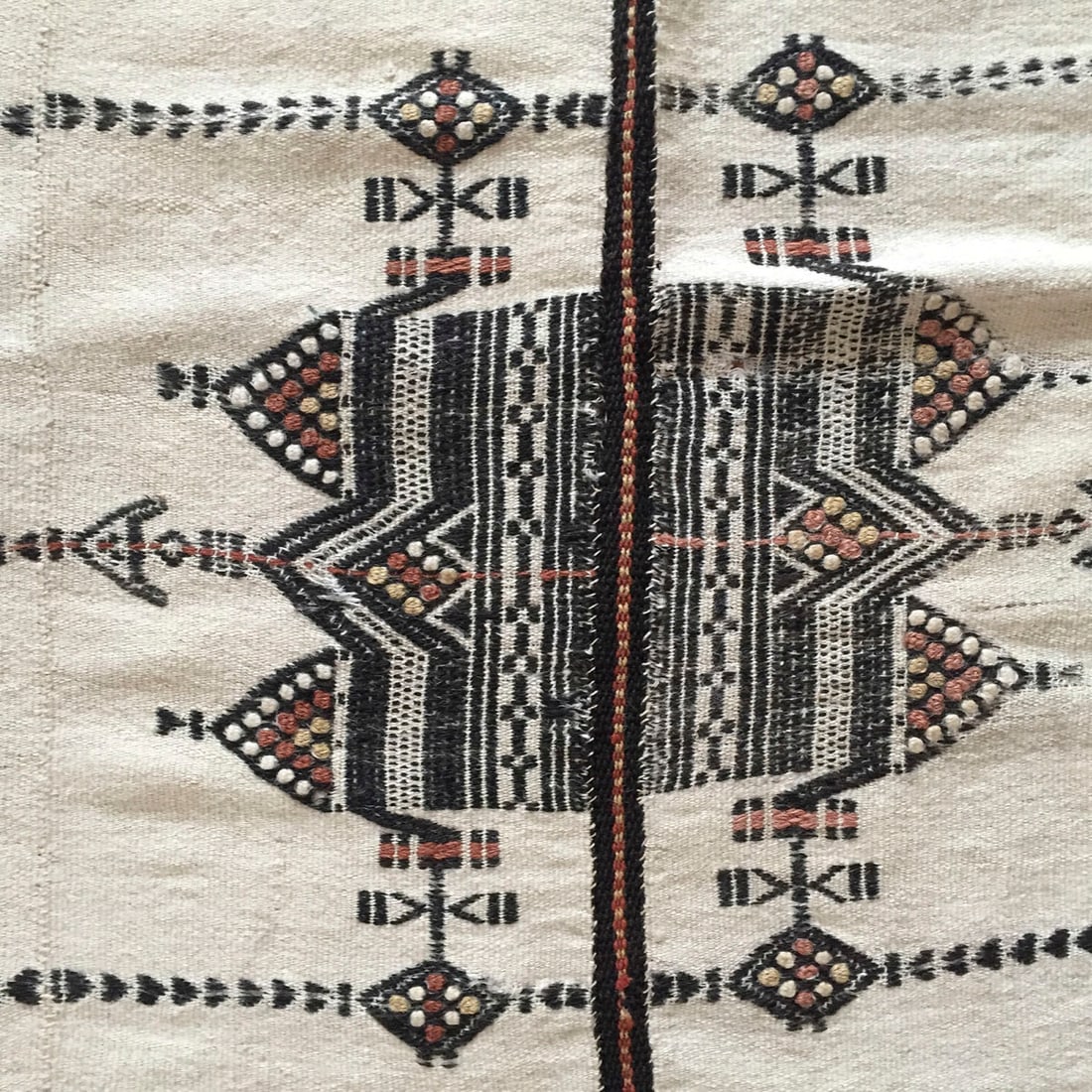 Vintage Fulani Woven Shawl Blanket Textile (1 of 14)