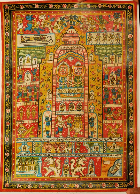 PAINTING PATTACHITRA OF LORD JAGANNATH early 20th C