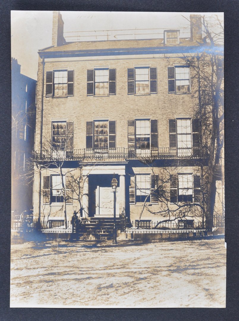 Photo Album with J.J. Hawes Images Included: 55 photos in album. Images by J.J. HAWES included. Photos date from 1860. Reprinted 1890s. Images of streets and buildings in Boston and Cambridge. In good condition. Photographer: J.J. Hawes included