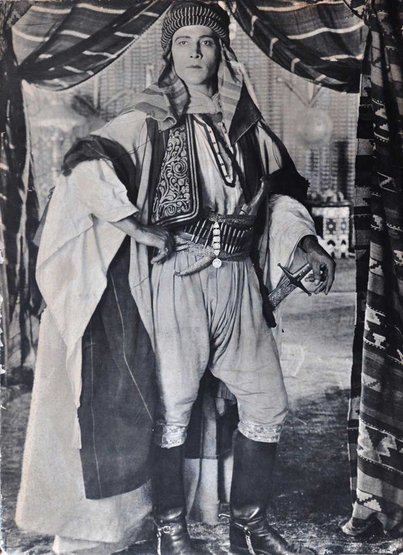 Large Poster of Rudolf Valentino as the Sheik.