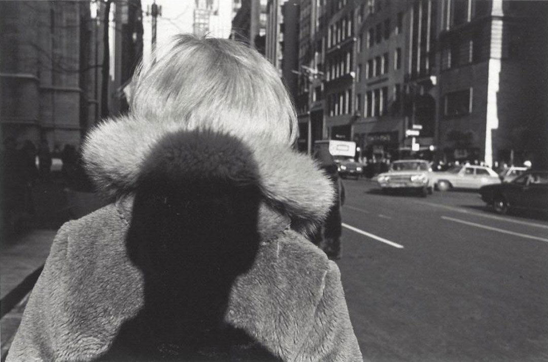 Lee Friedlander, New York City, 1966.: LEE FRIEDLANDER (b. 1934), New York City, 1966. Photographic print. Gallery press print. Unsigned. Exhibition label: Stephen Cohen Gallery photo l.a. VI 1997. Photographer: Lee Friedlander. Medium: Ph