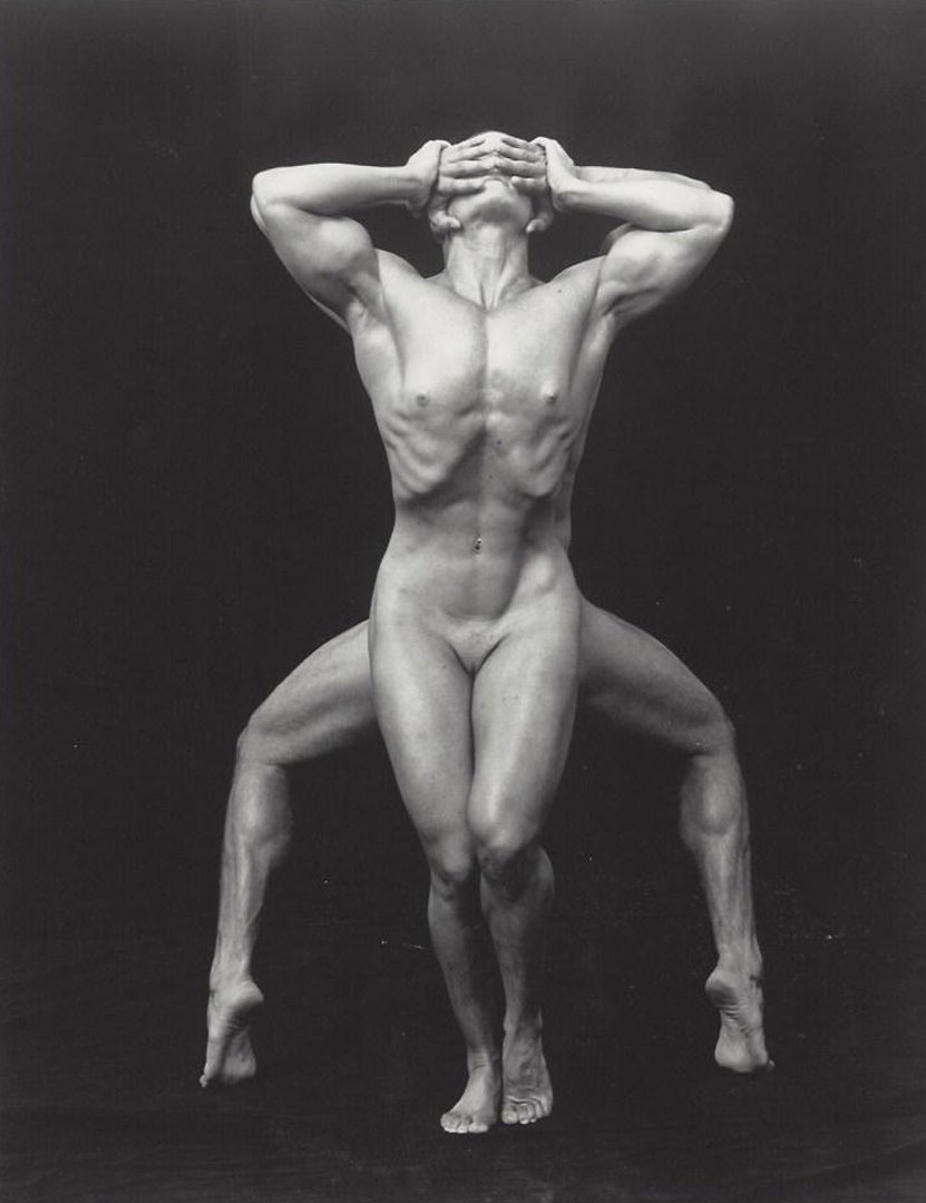 Tony & Mimi, Los Angeles, 1987 by Herb Ritts: HERB RITTS, Tony & Mimi, Los Angeles, 1987. Photographic print. Press photo. Unsigned. Exhibition label. Fahey / Klein Gallery. Photographer: Herb Ritts. Medium: Photographic print. Measurements: 9 1/