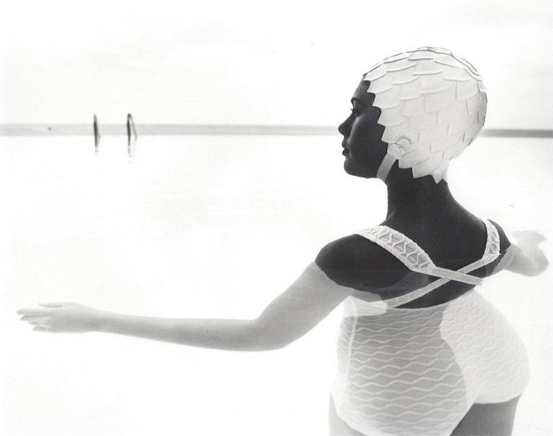 Swimmer, 1991.: NADAV KANDER Swimmer, 1991. Photographic print. Gallery press print: Peter Fetterman Gallery. Unsigned. Photographer: Nadav Kander Medium: Photographic print. Measurements: 7 1/2 x 9 5/16