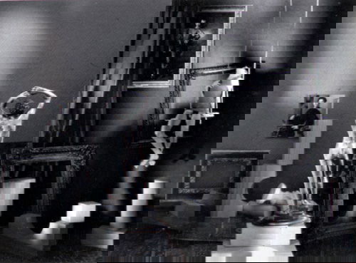 John O'Reilly (American, b. 1930) Two works of art: John O'Reilly (American, b. 1930) Two works of art: Studio Trapeze, 1986; Polaroid collage (framed); 3 1/4" x 5" (sight); Holding a Mirror Before Amor, 1985; Polaroid collage (framed); 3 1/4" x 3 1/2"