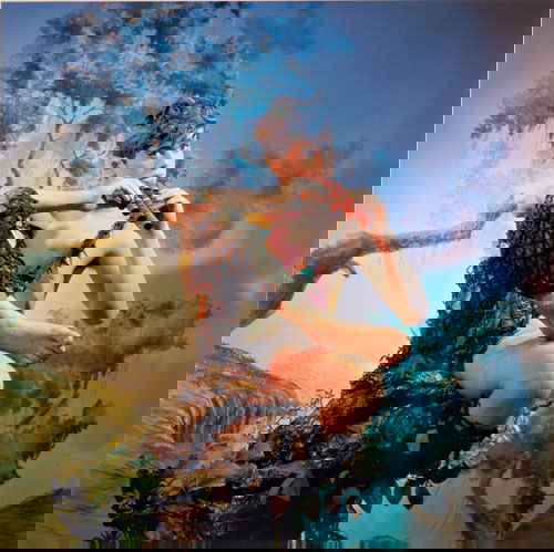 James Bidgood (American, b. 1933) Two works of art: James Bidgood (American, b. 1933) Two works of art: Pan, 1971; Digital C-print on Fuji Crystal Archive Matte Paper (framed); 15" x 15" (sight); Mirrors #80B, 1967-2001; Digital C-print on Fuji Crystal