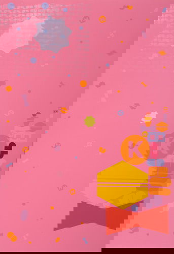 Beverly Fishman (American, b. 1955) Two works of a: Beverly Fishman (American, b. 1955) Two works of art: PK #1 (233), 2001; Screenprint and vinyl on paper; Signed, dated and titled; 39 1/2" x 27 1/2"; Periwinkle #1 (234), 2001; Screenprint and vinyl o