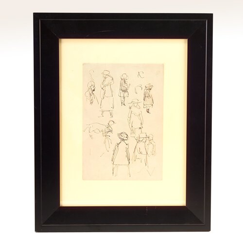 Edward Hopper (American 1882-1967), figure studies: Edward Hopper (American 1882-1967), figure studies, pen and ink on paper, 8 3/4" x 6", unsigned. Provenance: collection of the artist until 1967, to his widow, Jo Hopper, until 1968, to her estate, to