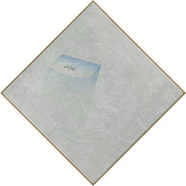 Robert Moskowitz (American, b. 1935) Untitled, 19: Robert Moskowitz (American, b. 1935) Untitled, 1963; Oil and aluminum on canvas (framed); Signed and dated (verso); 12" x 12"; Provenance: Leo Castelli Gallery, New York (label on verso); Private Coll