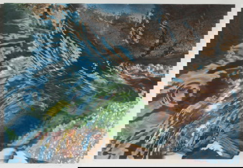 David T. Kessler, Water Spiral, 1980, lithograph i: David T. Kessler, Water Spiral, 1980, lithograph in colors; 29-1/2 x 40-1/4 inches (sheet); 53/75; numbered; titled; signed and dated along lower margin; framed (31-1/2 x 42-1/2 inches)