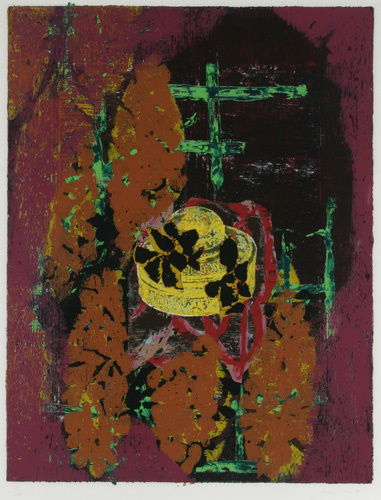 Mick Moon, Hybrids, 1990-1991, screenprint in colo: Mick Moon, Hybrids, 1990-1991, screenprint in colors and woodblock; 54 x 43 inches (sheet); 40/45; numbered; signed and dated along lower margin; framed (56 x 45 inches); Publisher: Waddington Graphic