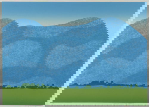 David Shapiro, Mountain Suite: Blue Shadows, 1976,: David Shapiro, Mountain Suite: Blue Shadows, 1976, lithograph in colors; 20 x 27-3/4 inches (image); 6/20; numbered; titled and signed along lower margin; framed (26 x 34-1/4 inches); Provenance: The