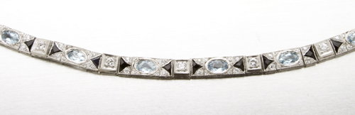 Marcus & Co. platinum Deco line bracelet: diamonds,