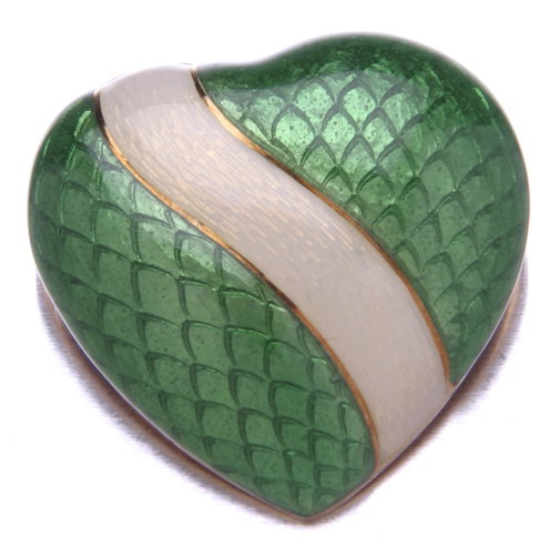Tiffany & Co. heart brooch with enamel on 18K yell