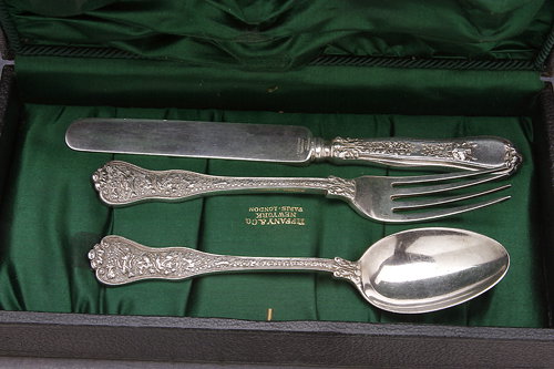 Tiffany & Co. Olympia pattern child's set, c. 1920