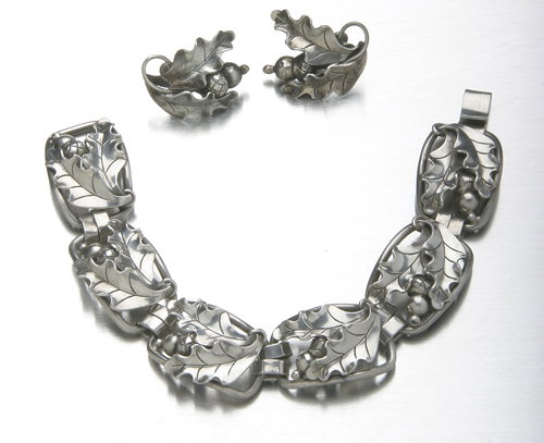 Georg Jensen Inc. sterling Acorn and Oakleaf brace