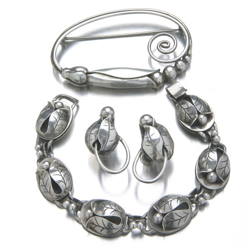 Georg Jensen Inc. sterling Bud bracelet, #102, mar