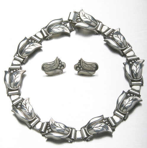 Georg Jensen Inc. sterl Tulip earclips by LaPaglia
