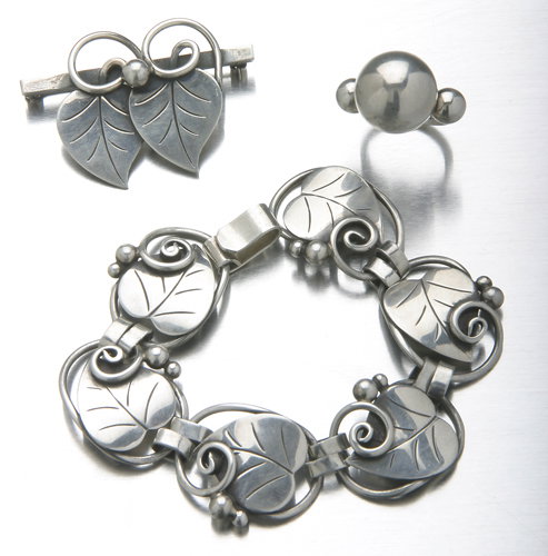 Georg Jensen Inc. sterling Heart Ivy bracelet and