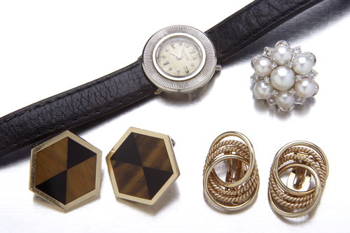 LaCoultre lady's watch in 14K white gold with two